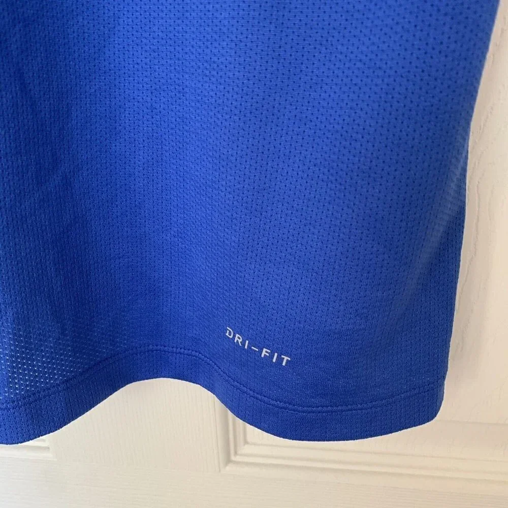 Nike Dri Fit Women’s XL Short Sleeve Short Blue Orange Shirt Mesh Sides